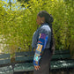 Veste en jeans patchwork sur mesure