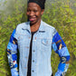 veste en jeans patchwork by Coutumee